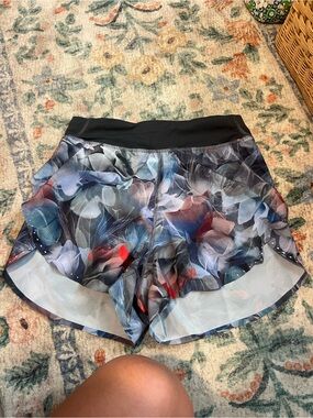 lululemon athletica Fast and Free Floral Print Athletic Shorts